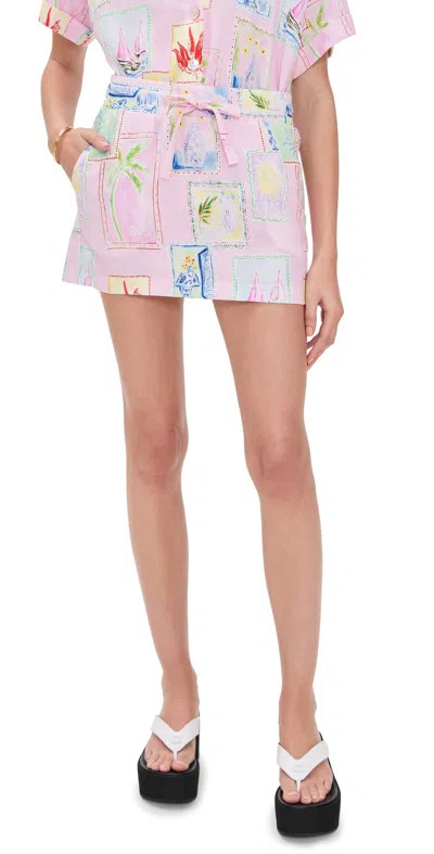 Show Me Your Mumu Bay Street Skirt Summer Soleil Linen
