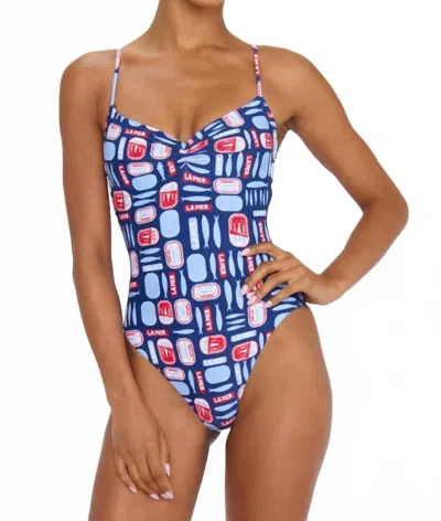 Show Me Your Mumu Bells Beach One Piece Swimsuit In Salty Sardines In Multi