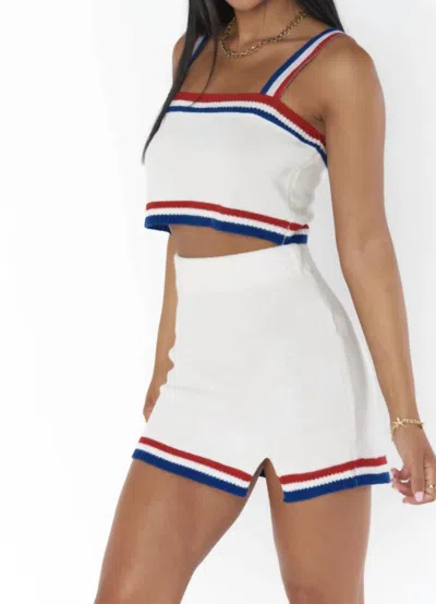 Show Me Your Mumu Below Deck Tank In Usa Stripe In White