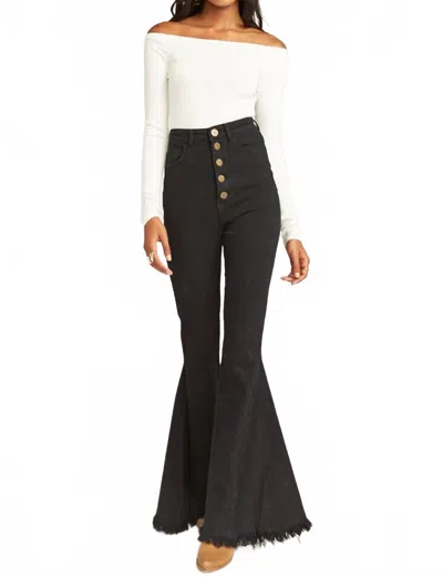 Show Me Your Mumu Berkeley Button Up Bells Pants In Pitch Black