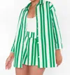 SHOW ME YOUR MUMU BERMAN BUTTON DOWN TOP IN CENTER COURT STRIPE