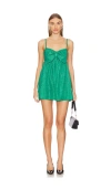 Show Me Your Mumu Best Bow Mini Dress In Green Confetti In Green Confetti