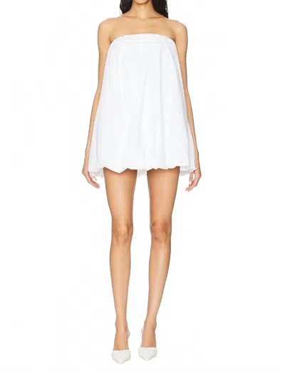 SHOW ME YOUR MUMU BEVERLY BUBBLE DRESS IN WHITE POPLIN