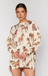 Show Me Your Mumu Bonfire Sweater In Animal Print
