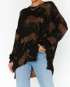 Show Me Your Mumu Bonfire Sweater In Black Feline In Multi
