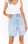 Show Me Your Mumu Brentwood Shorts In Light Vintage Blue In Multi