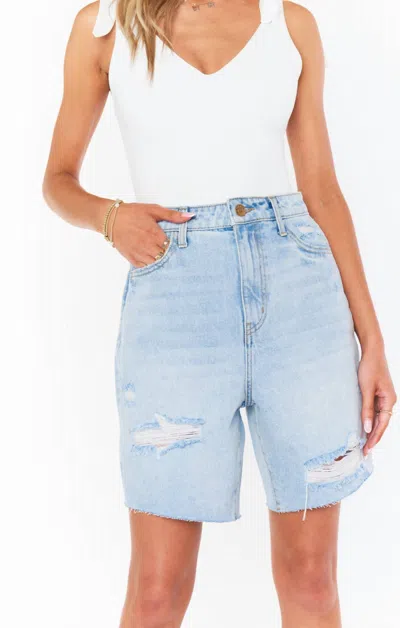 Show Me Your Mumu Brentwood Shorts In Light Vintage Blue In Multi