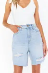 Show Me Your Mumu Brentwood Shorts In Light Vintage Blue In Multi