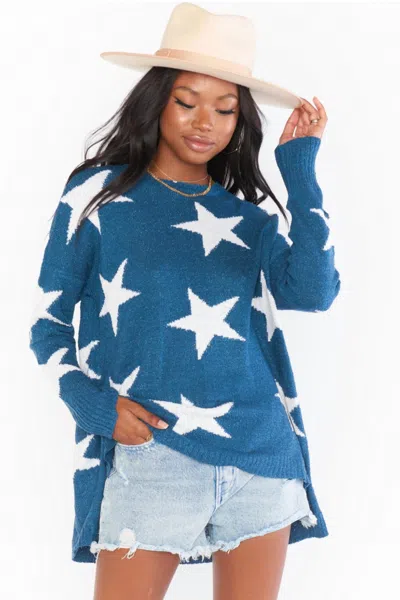 Show Me Your Mumu Bronson Sweater In Blue