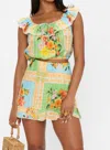 Show Me Your Mumu Carson Cap Sleeve Crew Neck Top In Country Bouquet In Multi