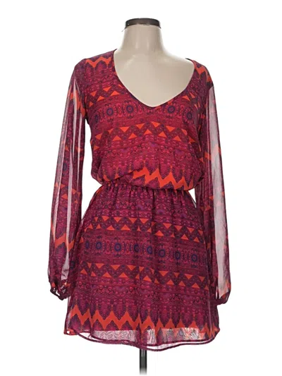 Pre-owned Show Me Your Mumu Casual Dress In Burgundy