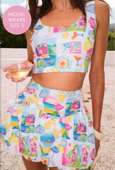 Show Me Your Mumu Celeste Skort In Amalfi Coast In Multi
