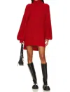 SHOW ME YOUR MUMU CHESTER SWEATER DRESS IN HOLLY RED