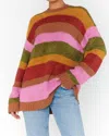 Show Me Your Mumu Chilly Hutch Sweater In Multi Stripe In Multi