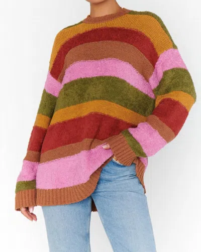 SHOW ME YOUR MUMU CHILLY LONGSLEEVE SWEATER IN MULTI-COLOR