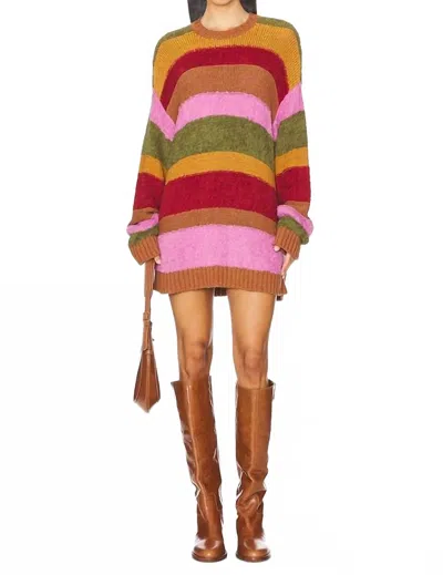 Show Me Your Mumu Chilly Sweater In Hutch Multi Stripe