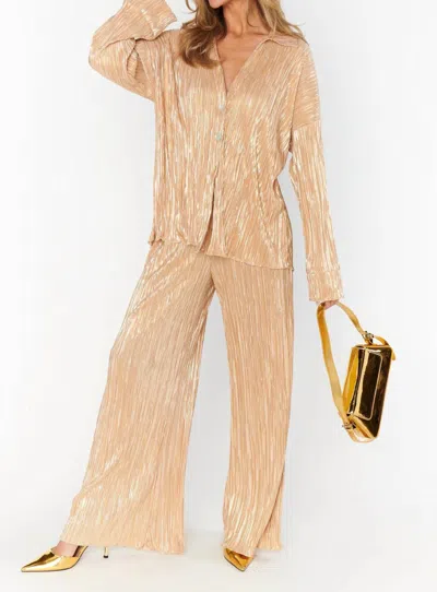 Show Me Your Mumu Christmas Dinner Satin Pant In Beige
