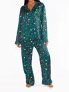 Show Me Your Mumu Classic Pj Set In Festive Lights Silky In Multi