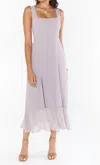 Show Me Your Mumu Claire Chiffon Midi Dress In Dove Gray In Multi