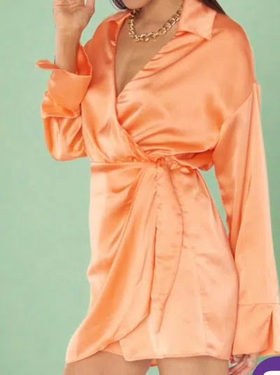 Show Me Your Mumu Clara Collared Mini Dress In Orange In Pink