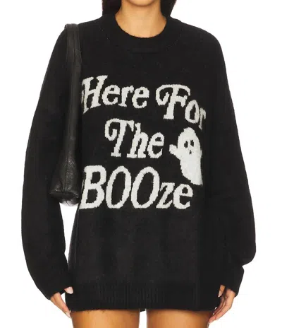 SHOW ME YOUR MUMU CLASSIC BOOZE SWEATER IN GHOST GRAPHIC KNIT