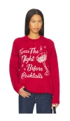 Show Me Your Mumu Classic Crewneck Sweater In Red