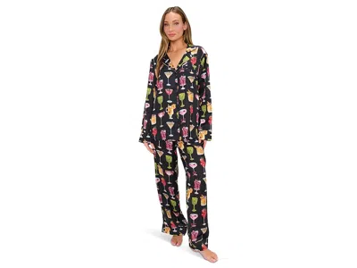 Show Me Your Mumu Classic Pj Set In Holiday Cocktails Silky