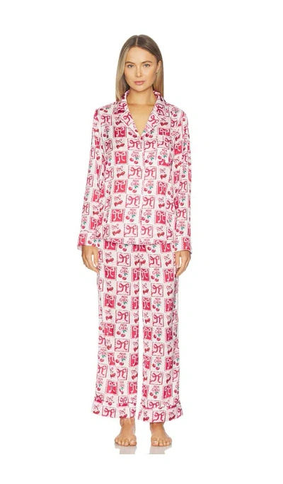 Show Me Your Mumu Classic Pj Set In Pink