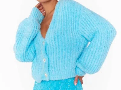 Show Me Your Mumu Classy Cardin V-neck Sweater In Bright Blue In Multi