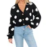 Show Me Your Mumu Clemmie Cardigan In Black & White Polka Dots In Multi
