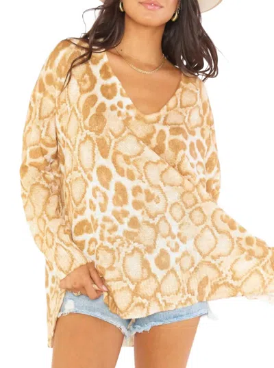 Show Me Your Mumu Cliffside Sweater In Sandy Cheetah In Neutral