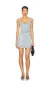 Show Me Your Mumu Corset Mini Dress In Misty Morning In Blue