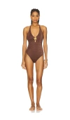 Show Me Your Mumu Corsica One Piece In Cinnamon Shimmer