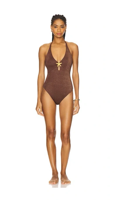 Show Me Your Mumu Corsica One Piece In Cinnamon Shimmer