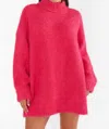 Show Me Your Mumu Coziest Here Tunic Sweater In Pink Rose Knit