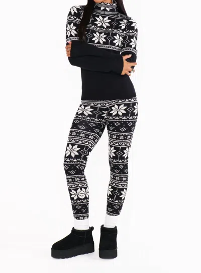 Show Me Your Mumu Cozy Leggings In Fair Isle Print In Multi