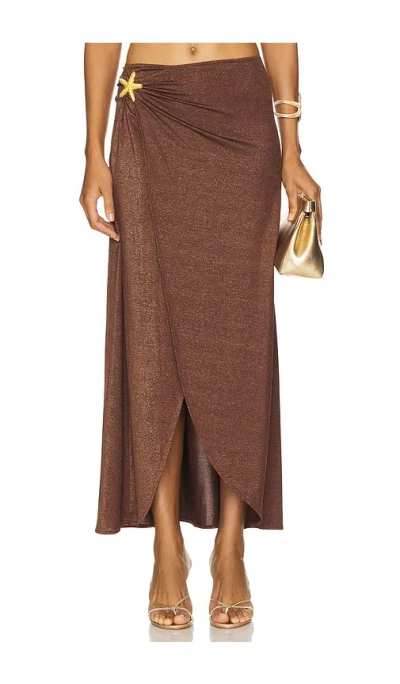 Show Me Your Mumu Cyprus Sarong In Cinnamon Shimmer