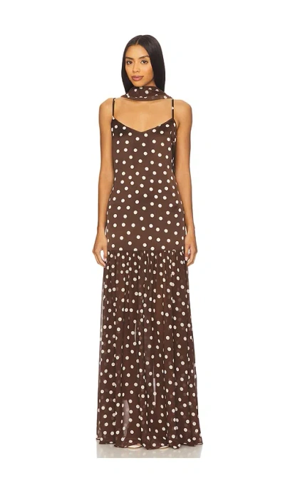 Show Me Your Mumu Dalia Maxi Dress In Brown