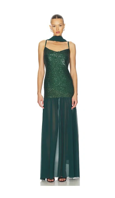 Show Me Your Mumu Dalia Maxi Dress In Green