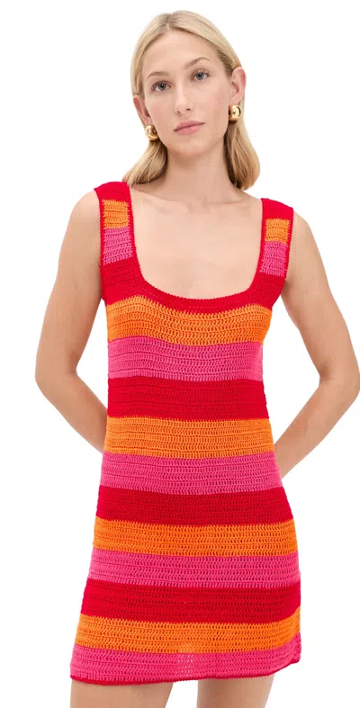 Show Me Your Mumu Day Trip Dress Oasis Stripe In Red