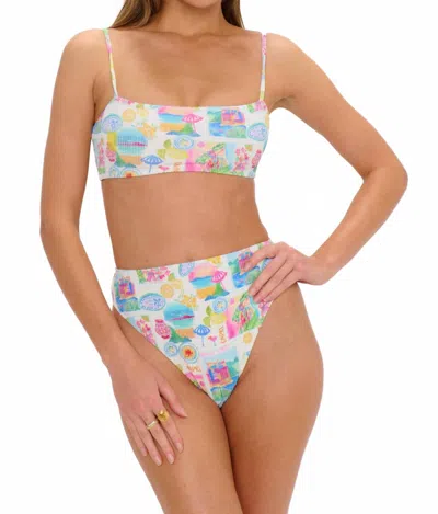 Show Me Your Mumu Destin Top In Amalfi Coast Rib Scrunch In Multi