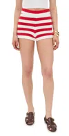 Show Me Your Mumu Devin Shorts Red Stripe Delight Knit