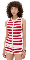 Show Me Your Mumu Devin Tank Red Stripe Delight Knit