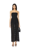 Show Me Your Mumu Diana Drop Waist Maxi Dress In Black Lovely Lace In Black Lovely Lace