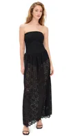 Show Me Your Mumu Diana Drop Waist Maxi Dress In Black Lovely Lace In Black Lovely Lace