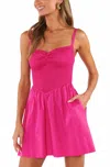 Show Me Your Mumu Dixie Mini Dress In Hot Pink Poplin In Pink