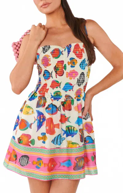 Show Me Your Mumu Dixie Mini Dress In Rainbow Reef In Neutral