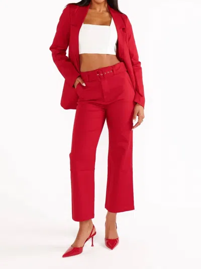 Show Me Your Mumu Dj Suiting Cropped Pants In Red