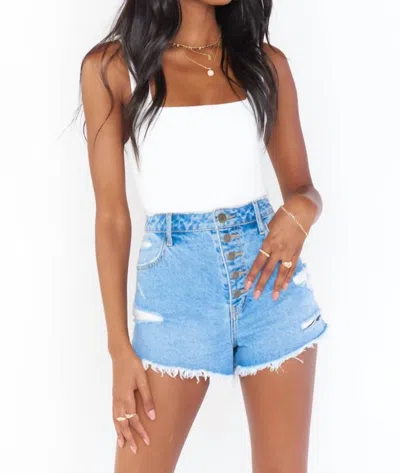 Show Me Your Mumu Dory Basic Bodysuit In Bone Stretch In White