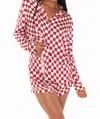 Show Me Your Mumu Checkered Early Riser Pj Red Checker In Multi